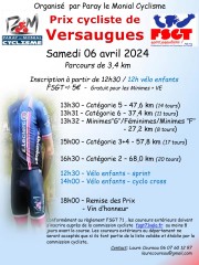 Affiche Versaugues FSGT 2024 +vélo enfants